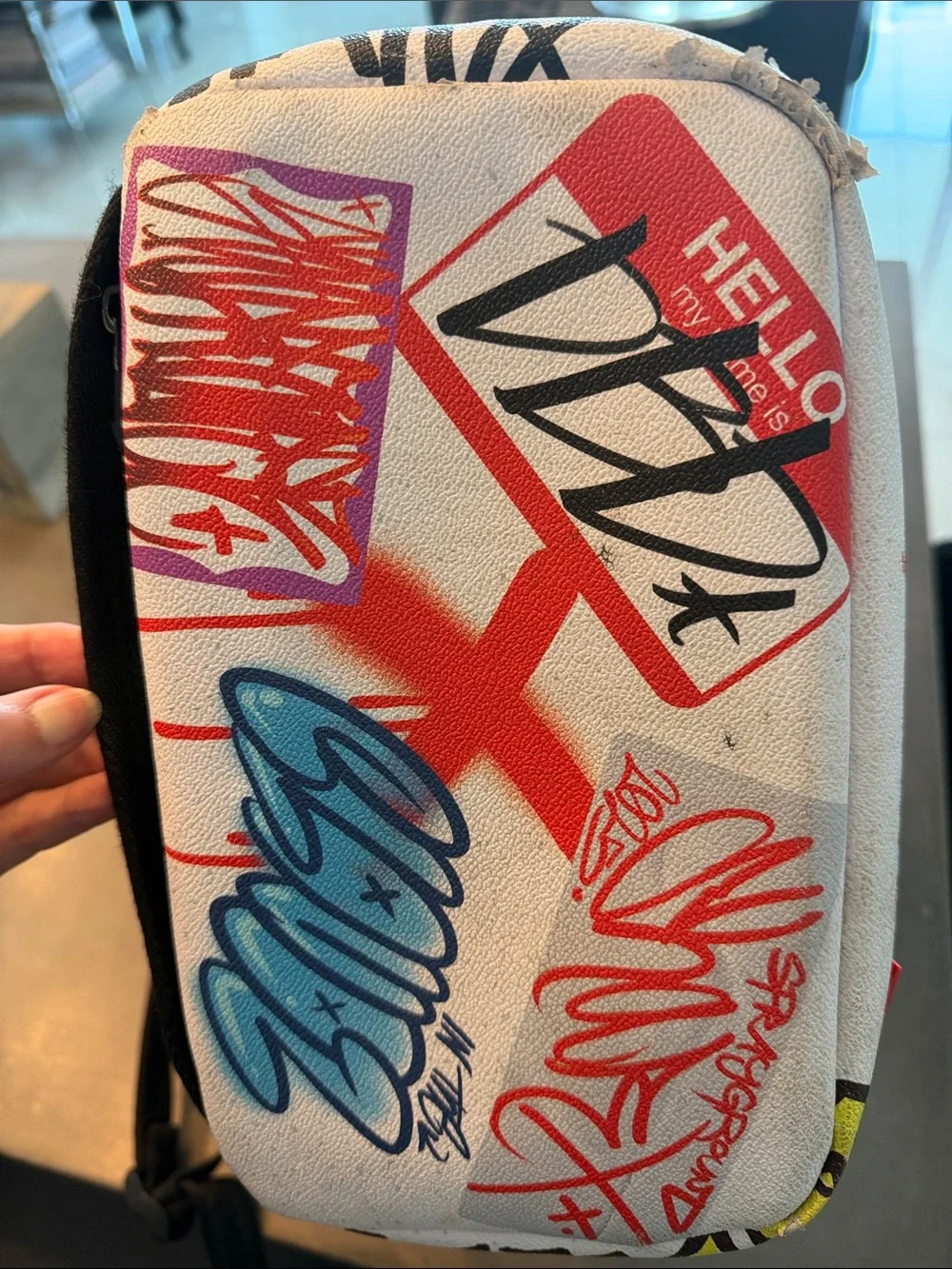 Sprayground Pink 'Danger' Graffiti Kids Mini Backpack